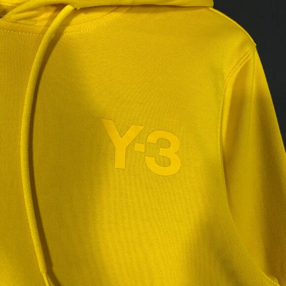 Adidas x Yohji Yamamoto Y-3 Classic Logo Pullover Hoodie Yellow men's size S - Picture 4 of 11